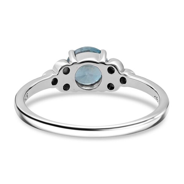 D'Joy AA Blauer Zirkon, Weißer Zirkon Ring 925 Silber rhodiniert (Größe 18.00) ca. 1,46 ct image number 5