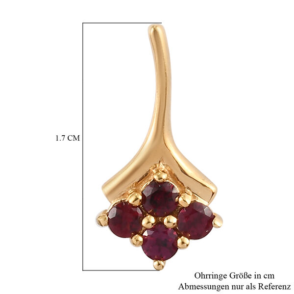 Anthill Granat Ohrhänger 925 Silber vergoldet ca. 0,71 ct  image number 6