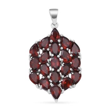 Roter Granat-Anh&auml;nger, 925 Silber platiniert ca. 9.70 ct