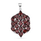 Roter Granat-Anhänger, 925 Silber platiniert ca. 9.70 ct