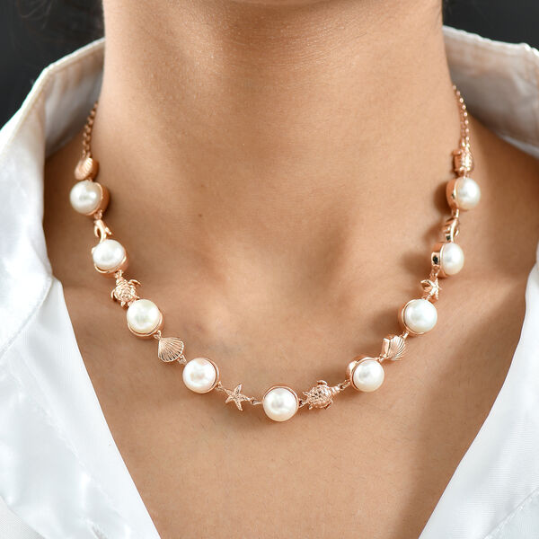 EVER TRUE Süßwasser Perle (9-9.5 mm) Halskette ca. 50 cm Nickelfreies Messing 41.32 ct image number 2