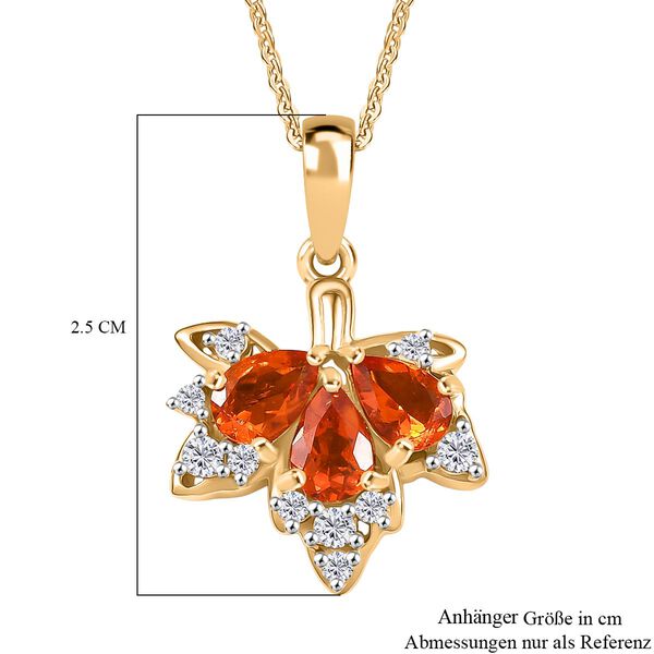 D'Joy AAA Blaze Feueropal und Zirkon Ohrringe und Anh&auml;nger mit 50cm Kette image number 7
