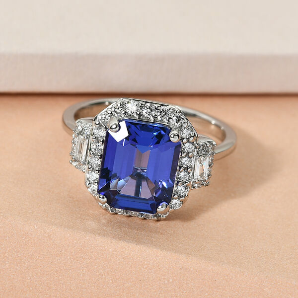 RHAPSODY AAAA Tansanit und Diamant VS2 E-F Ring 950 Platin  ca. 4,08 ct image number 2