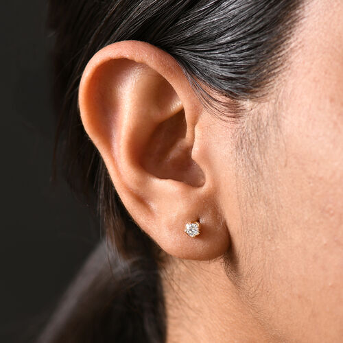 LUXURIANT DIAMOND- SGL zertifizierte SI-GH Labor Diamant Ohrringe in 375 Gelbgold - 0,28 ct. image number 2