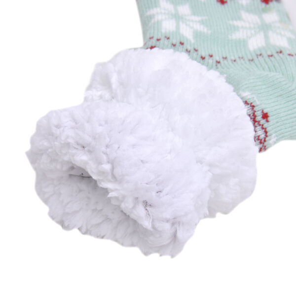 2er-Set W&auml;rmflasche mit Strickbezug, 2000ml und 1 Paar rutschfeste Haus Socken mit Sherpa Futter, Einheitsgr&ouml;&szlig;e 18x32 cm&nbsp;