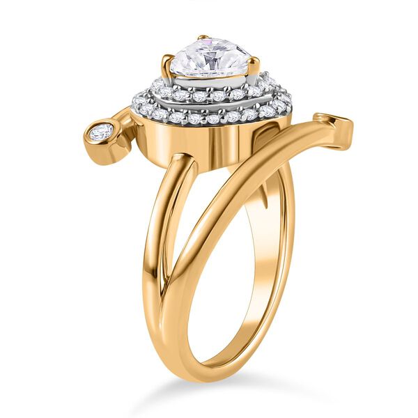 GP Amore Kollektion - Moissanit und Kanchanaburi blauer Saphir-Ring - 1,42 ct. image number 5