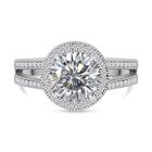 LUSTRO STELLA -Weißer Zirkonia Ring 925 Silber rhodiniert (Größe 18.00)