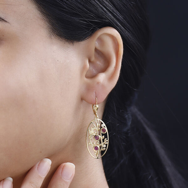 Afrikanische Rubin und Zirkon-Ohrringe - 1,27 ct. image number 3