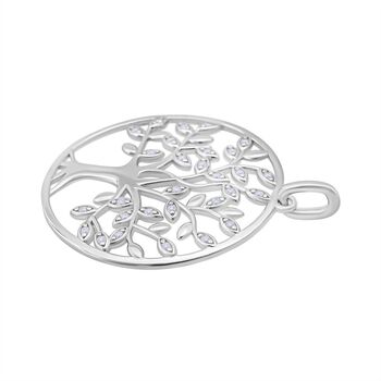 LUSTRO STELLA wei&szlig;er Zirkonia Lebensbaum-Anh&auml;nger