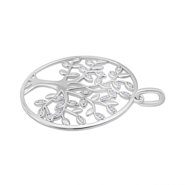 LUSTRO STELLA wei&szlig;er Zirkonia Lebensbaum-Anh&auml;nger image number 3