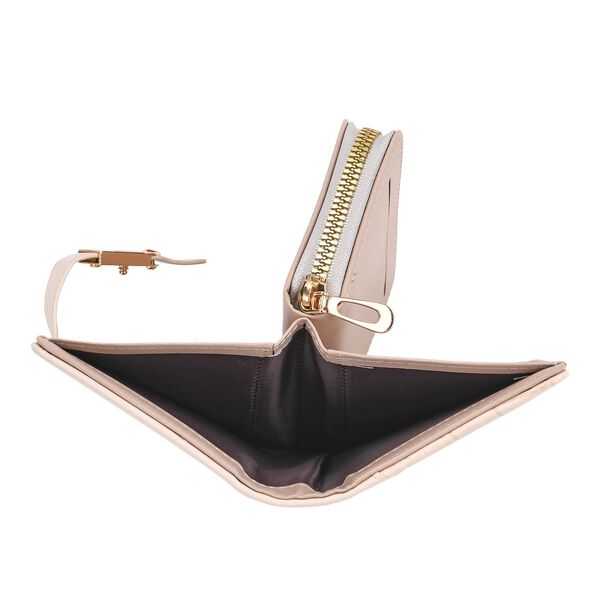 2-teiliges Geldbörsen-Set im Krokoprägungs-Design, Lange Geldbörse 20x10x3 cm und Bifold-Geldbörse 12x9x3,5 cm, Beige image number 9