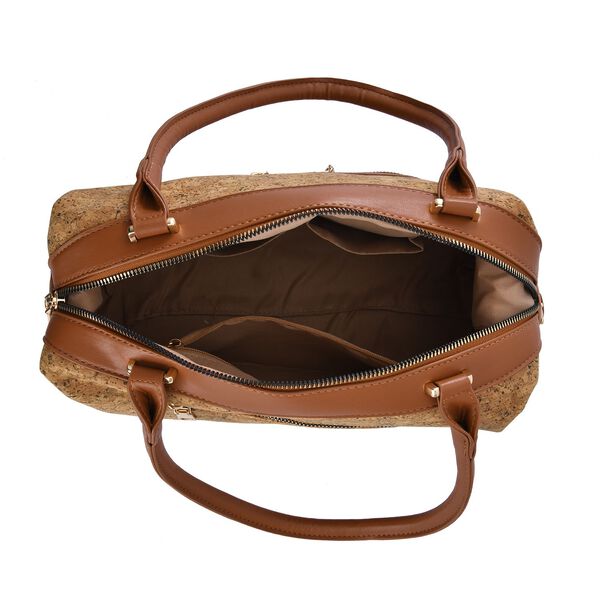 Handtasche aus Kork mit RFID-Schutz, Natur image number 5