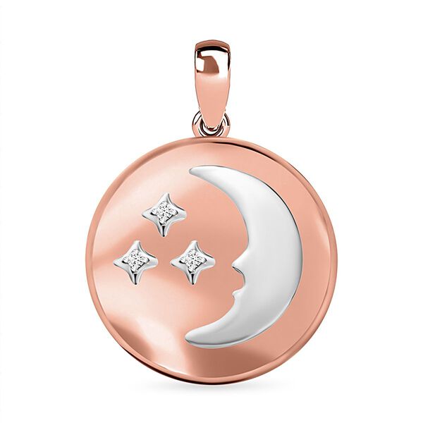 Cosmic Magic runder Anh&auml;nger, Ros&eacute;gold Vermeil Silver