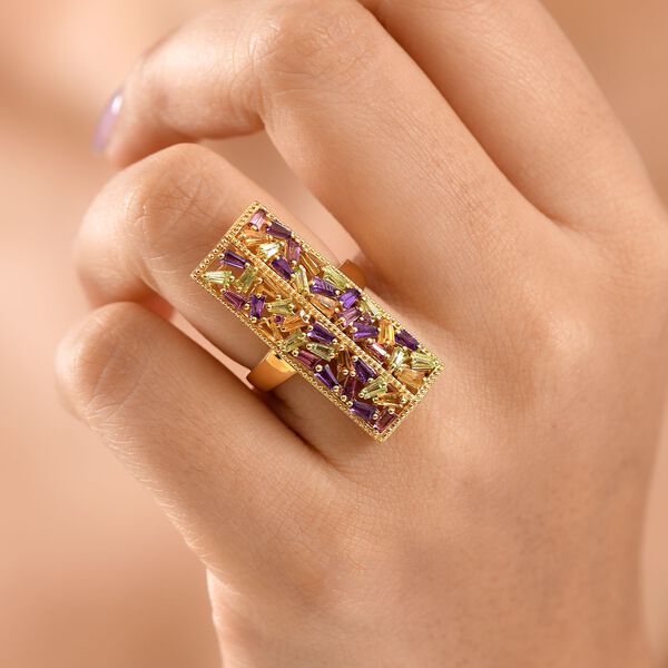 GP Italian Garden Kollektion - AA Multi-Edelstein und blauer Saphir Ring - 2,70 ct. image number 3