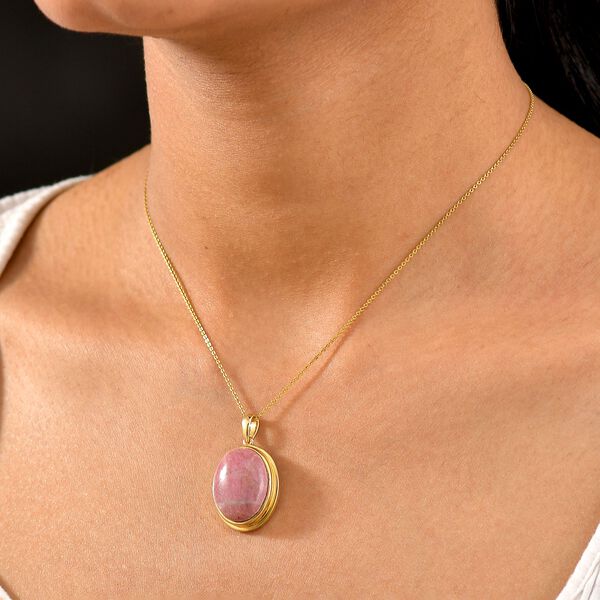 Rhodonit Anhänger Messing ca. 19,67 ct. image number 2