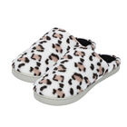 Superweiche Memory Foam Hausschuhe, Leopardenmuster, Größe 38, Weiß und Schwarz