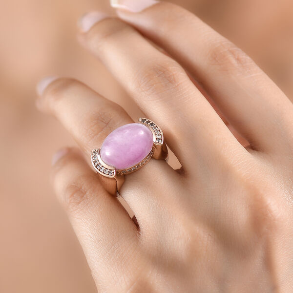 EverTrue Kunzit und Zirkon Ring - 11,77 ct. image number 3