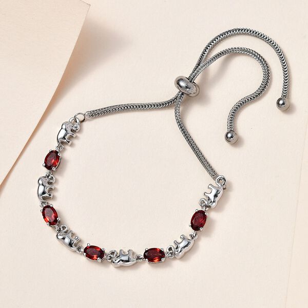 Flexibles rotes Garnat-Armband, 25,5 cm - 2,83 ct. image number 8