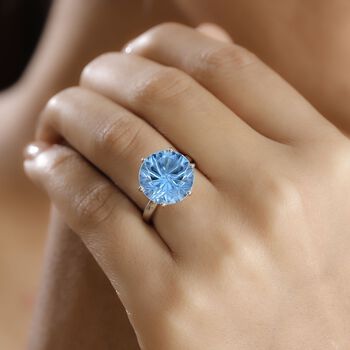 Himmelblauer Topas Ring - 11,87 ct.