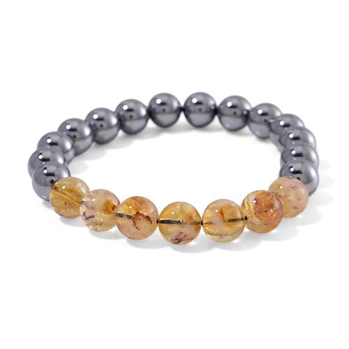 Flexibles Terahertz und Citrin Armband - 140 ct. image number 0