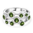 Natürlicher Chromdiopsid Ring 925 Silber rhodiniert (Größe 21.00) ca. 1,87 ct