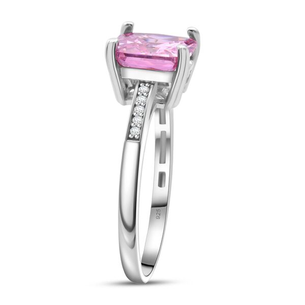 Lustro Stella Rosa Zirkonia, Weißer Zirkonia Ring 925 Silber rhodiniert (Größe 17.00) image number 4