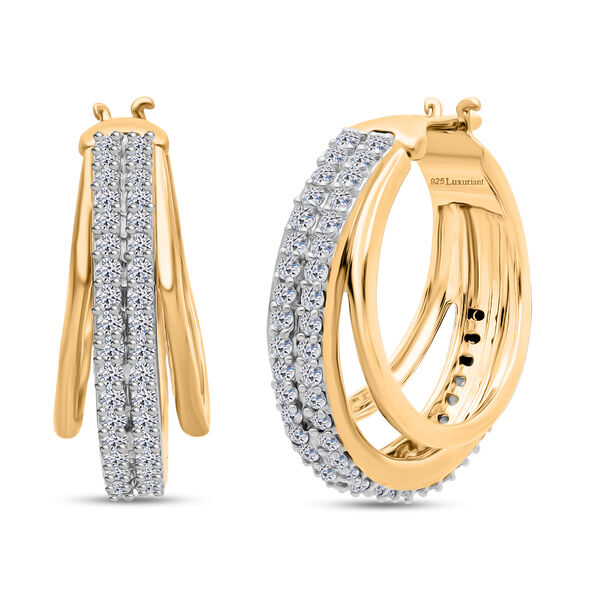 LUXURIANT DIAMOND - Lab Grown Diamant SI-GH SGL zertifiziert Ohrringe 925 Silber 750 Gelbgold Vermeil ca. 1,00 ct image number 0