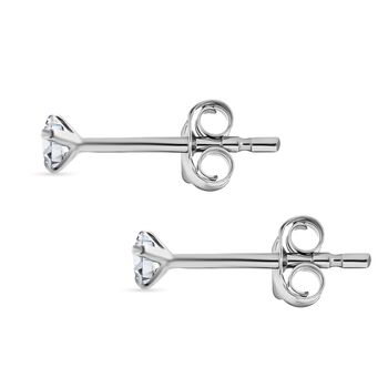 Moissanit Ohrringe 925 Silber rhodiniert ca. 0.25 ct