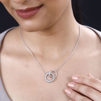 Moissanit Halskette, 45 cm - 0,77 ct.