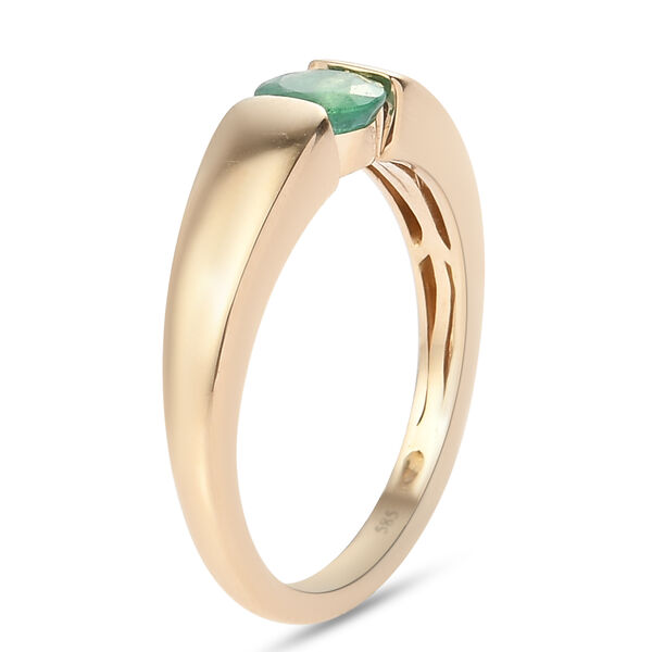 AAA Kagem sambischer Smaragd-Ring, 585 Gelbgold ca. 0,47 ct image number 5
