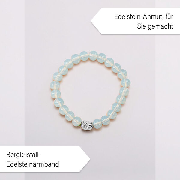 2er Set Luxus 100% Seidenschal und Bergkristall Chakra-Armband image number 2