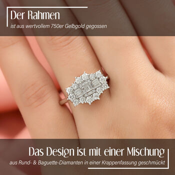 ILIANA IGI zertifizierter SI GH Diamant Ring in 750 Wei&szlig;gold - 1 ct.