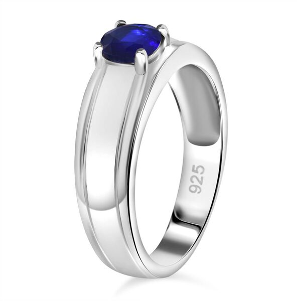 Blauer Spinell Ring, 925 Silber rhodiniert (Größe 18.00) ca. 0.59 ct image number 2