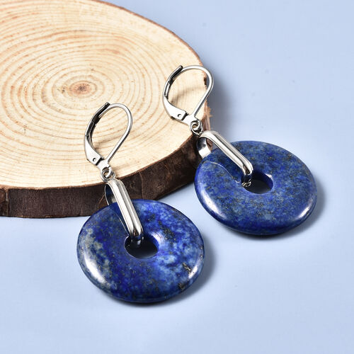Lapislazuli Ohrhänger in Edelstahl  image number 1