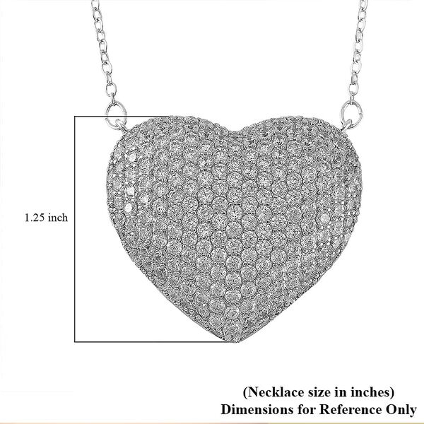 Wei&szlig;e Zirkonia 50+5cm Halskette image number 3