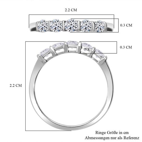 LUXURIANT DIAMOND - Lab Grown Diamant VS-EF SGL zertifiziert Ring  950 Platin (Größe 20.00) ca. 1.50 ct image number 4