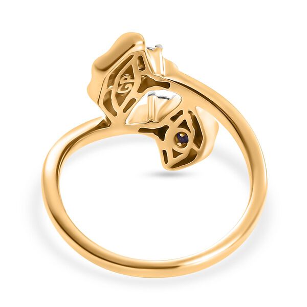 GP Italian Garden Kollektion- SI Labor Diamant  und Kanchanaburi blauer Saphir-Ring - 0,27 ct. image number 6