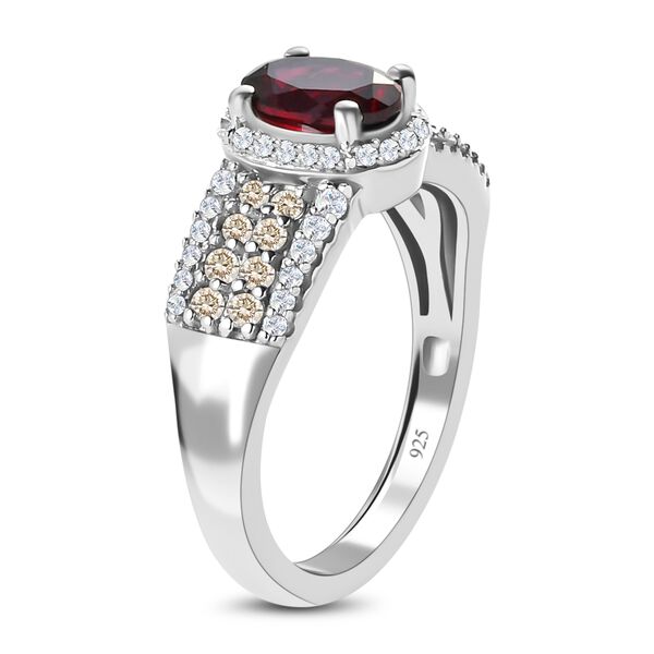 Anthill Granat und brauner und wei&szlig;er Zirkon-Ring- 1,66 ct. image number 5