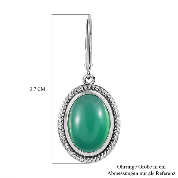 Grüne Onyx-Ohrringe image number 5