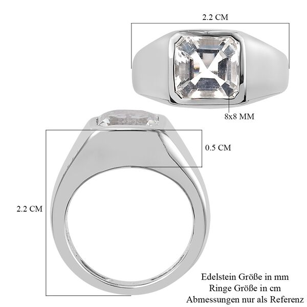 Petalit Solit&auml;r Ring 925 Silber Platin-&Uuml;berzug image number 7