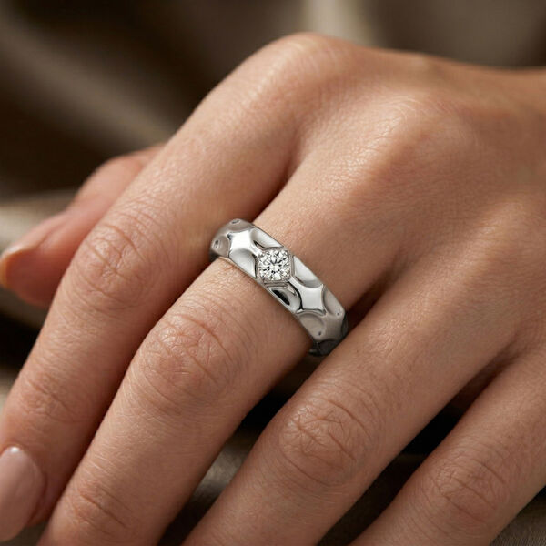 LUXURIANT DIAMOND - Lab Grown Diamant SI-GH Ring 925 Silber Rhodiniert (Gr&ouml;&szlig;e 18.00) ca. 0.15 ct image number 2