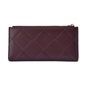 Brieftasche aus Kunstleder mit RFID Schutz, 19x19,5 cm, Burgunder