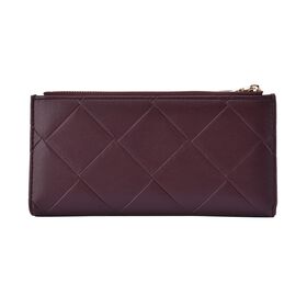 Brieftasche aus Kunstleder mit RFID Schutz, 19x19,5 cm, Burgunder