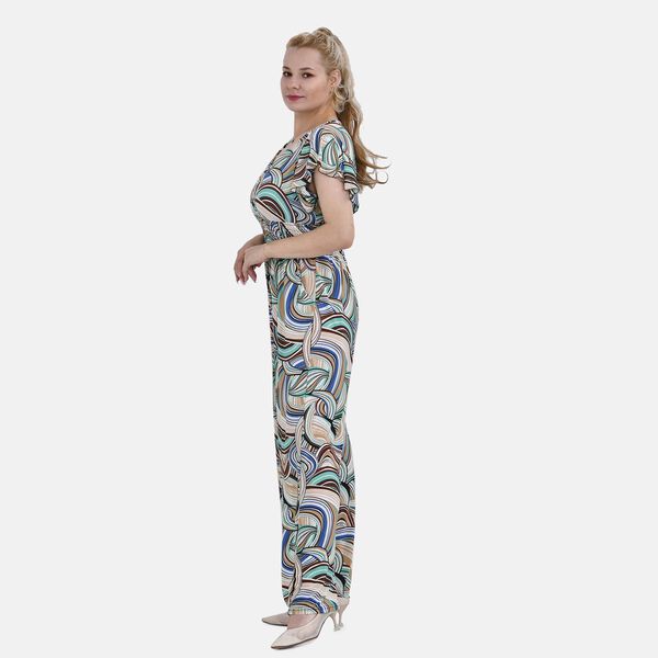 Jumpsuit mit gesmokter Taille und Flatter&auml;rmel, 70's image number 8