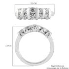 LUSTRO STELLA Hergestellt mit ZIRKONIA Ring 925 Silber Platin-Überzug (Größe 16.00) 1.35 ct image number 5