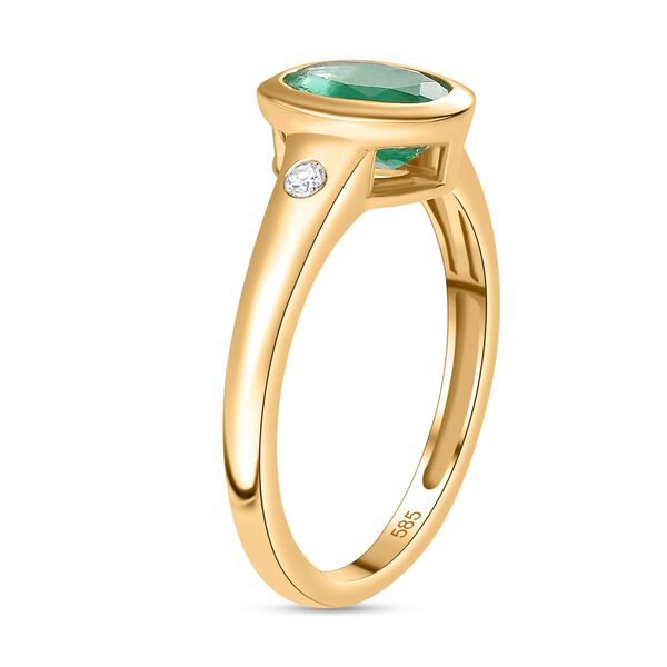 AAA Smaragd und Diamant Ring - 1,21 ct. image number 7