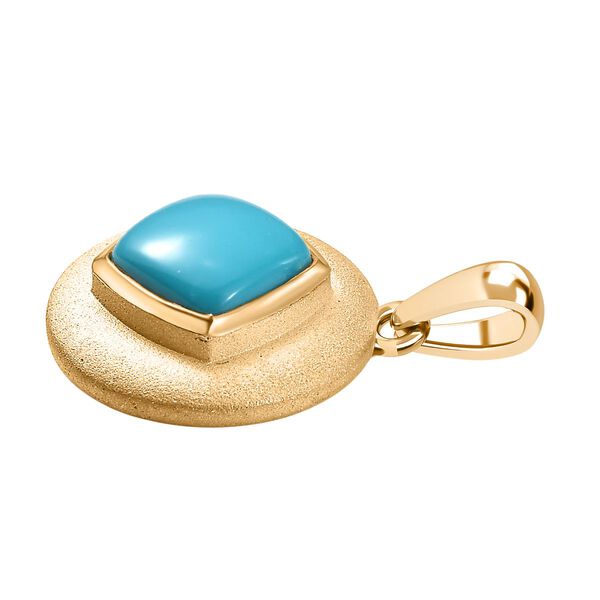 D'Joy AA Sleeping Beauty Türkis Anhänger 925 Silber 750 Gelbgold Vermeil ca. 2.84 ct image number 3