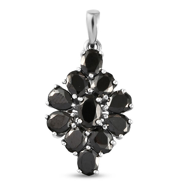 2er-Set Elite Schungit-Ring und Anh&auml;nger, 925 Silber platiniert ca. 4.67 ct image number 6