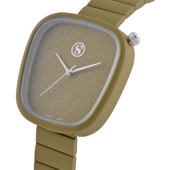 Strada - Japanisches Uhrwerk, 316L Edelstahl Hydraulik-Zifferblatt & Legierung-Armband, 23 cm, gr&uuml;n