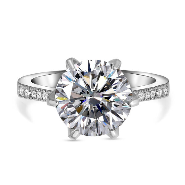 Lustro Stella - Wei&szlig;er Zirkonia-Ring, 925 Silber rhodiniert  ca. 0,84 ct